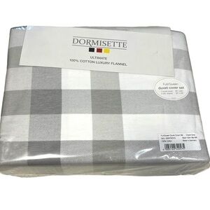 Dormisette 100% Cotton Luxury German Flannel 3 pc Full/Queen Duvet Cover Set